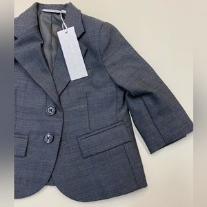Janie and Jack Special Occasion Grey Wool Blazer 6-12 MONTHS